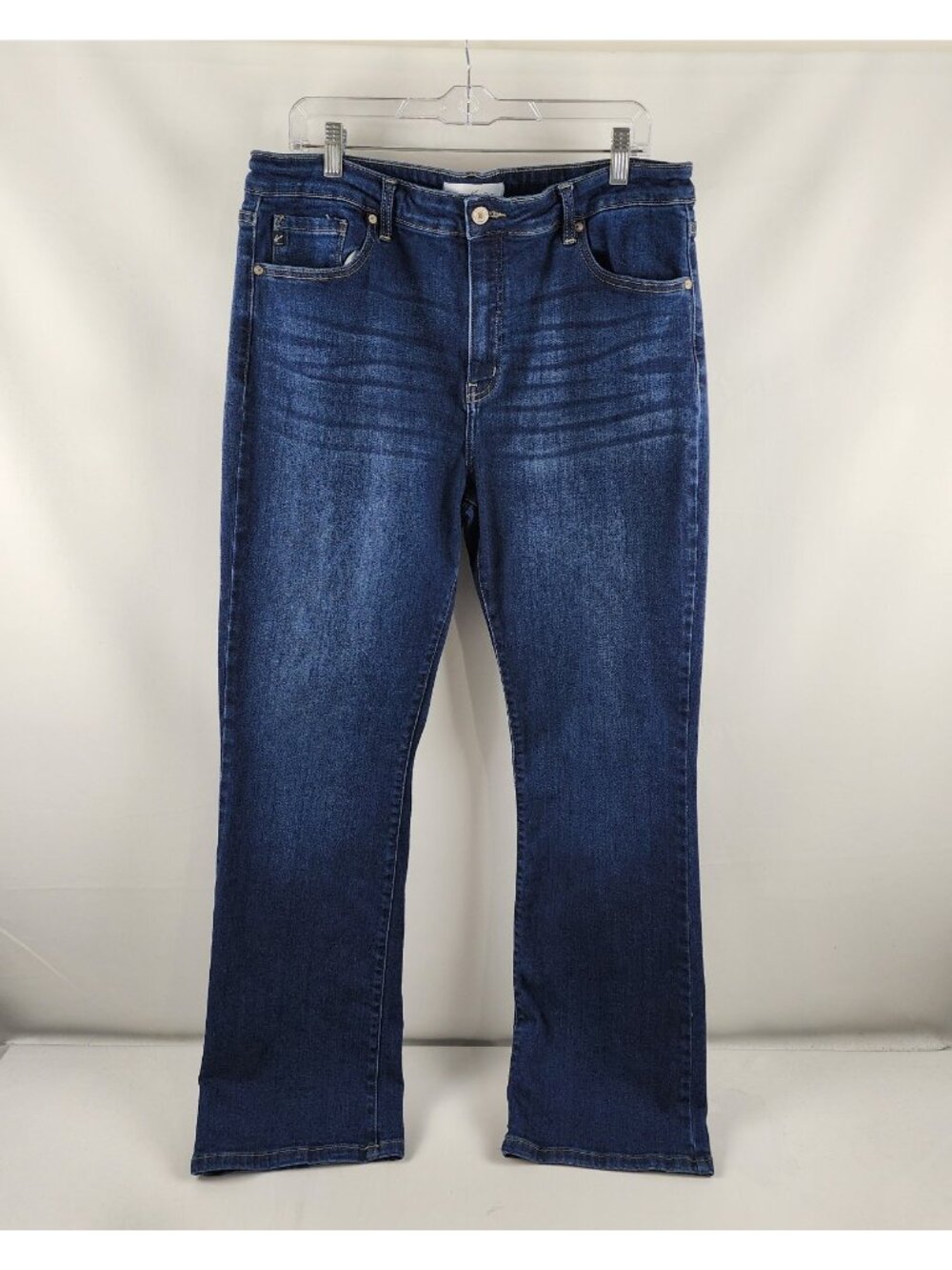 KanCan Jeans Women 16 Blue High Rise Flare Super Stretch Denim (36x31) KC200045D